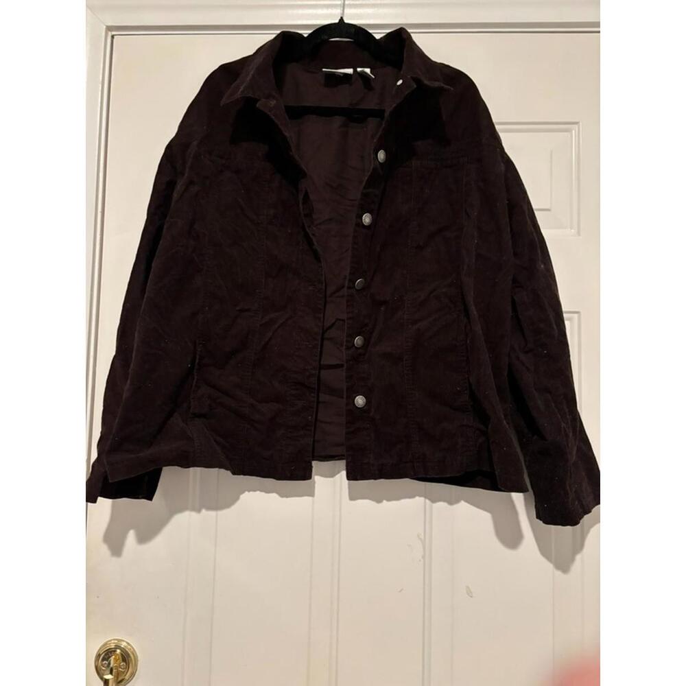 Women's vintage Guess black zip up and button winter jacket #1400